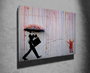 Wallity Lienzo Lluvia de colores de Banksy 50 x 70 cm